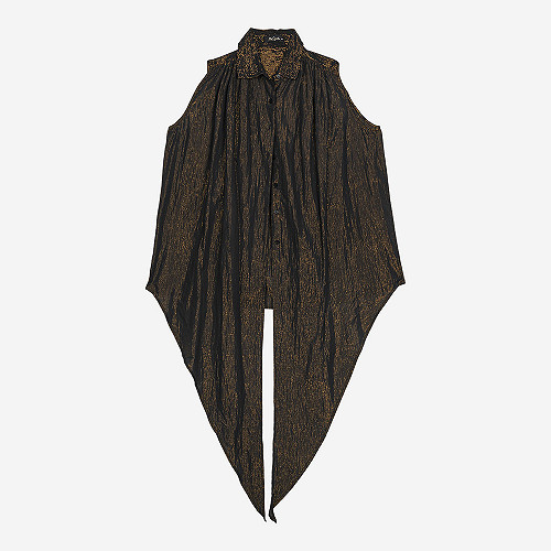 Top Male Mes Demoiselles color black and gold print