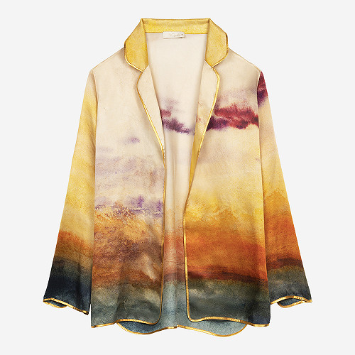 Jacket Pissaro Mes Demoiselles color sunset combo print
