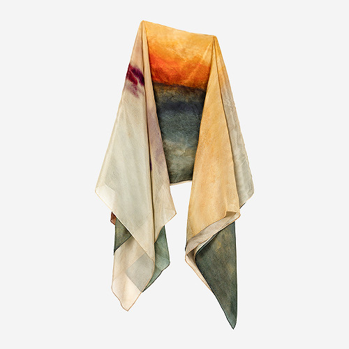 Scarf Paolini Mes Demoiselles color Sunset print
