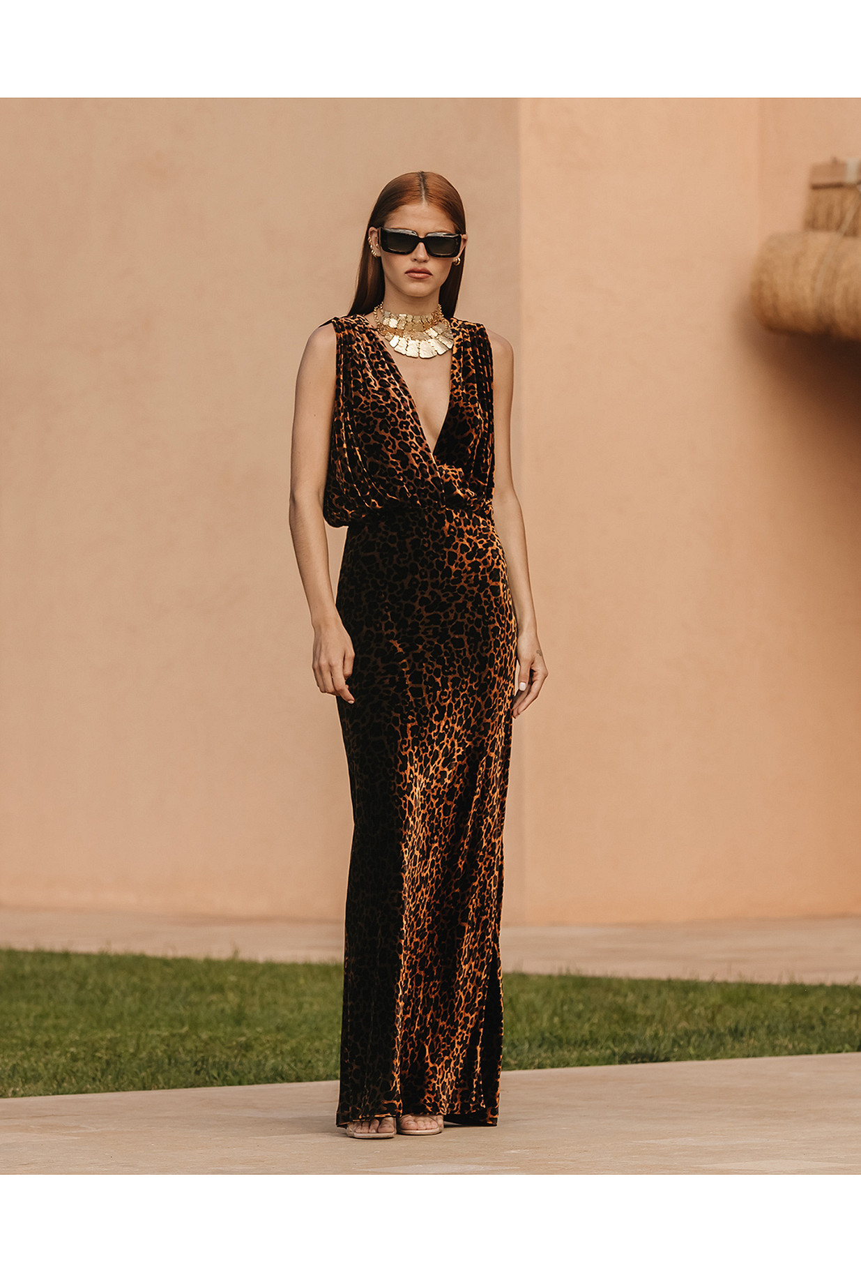 leopard print maxi dress