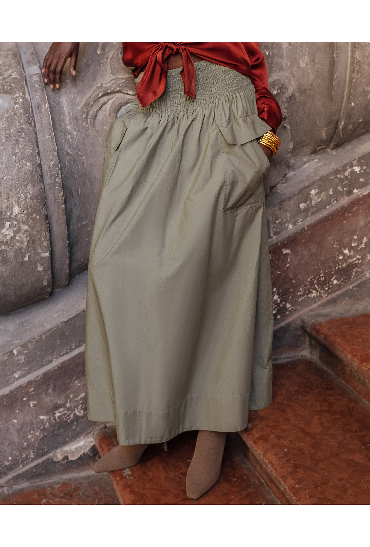 Skirt Pelambre Kaki | Mes Demoiselles Paris